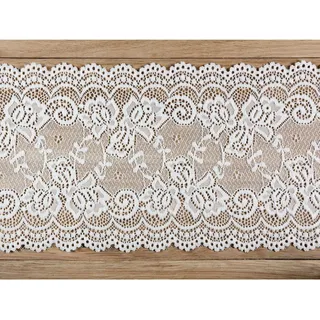 Partydeco Tischläufer Spitze 9m Vintage Tischband Breites Blumen Spitzenband zum Nähen Dekorieren Basteln Tischdeko Stuhldeko Hochzeitsdeko Hochzeit Weiß