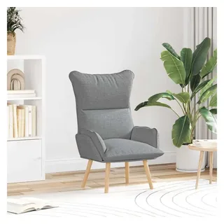 vidaXL Sessel vidaXL Polyester 69 x 74 x 93 cm Hellgrau mit Rollen