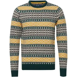Blend Norwegerpullover BLEND "Norwegerpullover BHTjorben", Herren, Gr. L, grün (sea moss), Obermaterial: 85% Polyacryl PAN. 15% Wolle WO., Pullover Norwegerpullover