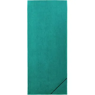 CelinaTex Sunly Strandhandtuch Doppelpack 80 x 200 cm türkis Baumwolle Handtuch Frottee Badetuch mit Tasche