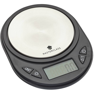 MasterClass Smart Space Kleine tragbare digitale Küchenwaage, 750 g (1,65 lbs) Kapazität, Schwarz