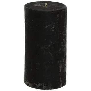B&S Stumpenkerze Stumpenkerze durchgefärbt black 15 x Ø 8 cm schwarz