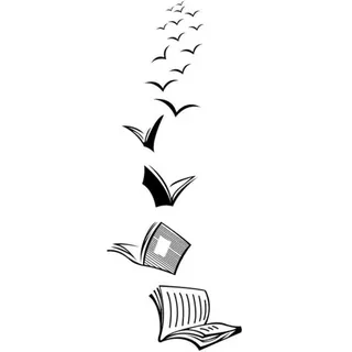 Pa Wandsticker „fliegendes Buch“ In Schwarz I Wandsticker Fürs Jugendzimmer Für Mädchen Und Jungen Zum Coolen Lesen I Dekorativer Wandsticker Fürs Jugendzimmer