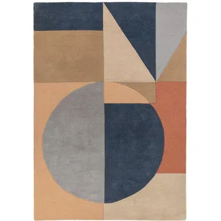 KADIMA DESIGN Geo-Design Wollteppich 120 x 170 cm Mehrfarbig