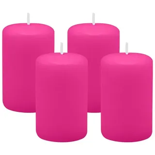 Kopschitz Kerzen 4er Set Adventskranzkerzen Fuchsia Pink Ø 50 x 80 mm