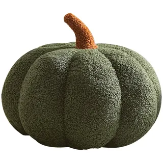 Halloween-kürbis-dekokissen – Weiches Und Flauschiges Kürbiskissen Fürs Sofa – Niedliche Halloween-dekoration – 28 Cm – Grün