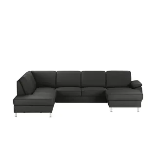 Kollektion Kraft Wohnlandschaft mit Sitz- und Rückenbezug aus Leder Kathi ¦ schwarz ¦ Maße (cm): B: 309 H: 86 T: 235.0