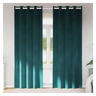 vidaXL Aleah Ösen 140 x 260 cm Dunkelgrün 2 St.