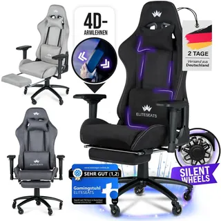 eliteseats Gaming Stuhl Stoff Grau