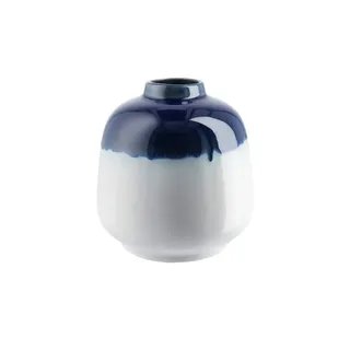 Vase ¦ blau ¦ Steingut ¦ Maße (cm): H: 15  Ø: 14.5