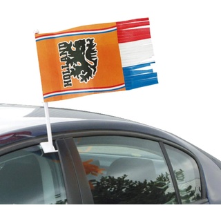 Folat 30403 Fensterflagge Fußball Orange-100x150 cm, Orange