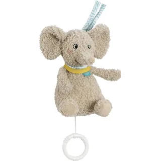 Fehn Spieluhr Elefant Erik, Hellgrau, Textil, 14.5x9.3x19.5 cm, Schlafen, Einschlafhilfe für Babys, Spieluhren