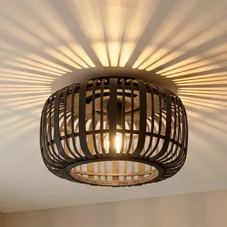 LINDBY Canyana 1 flammig Holz schwarz