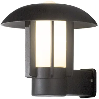 Konstsmide Außenwandleuchte Aluminium schwarz  E27 inkl. Glas opal IP44