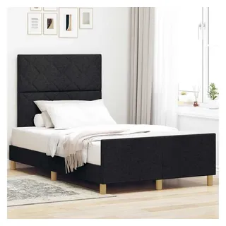 vidaXL Bettgestell 120 x 190 cm Schwarz