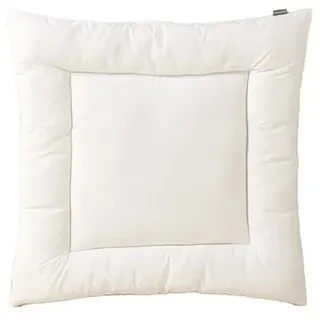 vertbaudet Schlafkissen Flaches Kinder Kopfkissen mit Bi-Ome-Ausrüstung weiß 60 cm x 60 cm