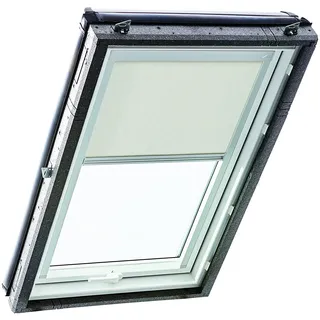 Original Roto Rollo Exclusiv ZRE für Roto Dachfenster - Führungsschiene Silber - Manuelle Bedienung - Tageslichtrollo Baureihe Designo R4/R7 und Classic 43/73 - Größe 074/160 | 07/16 - Farbe Hellgrau