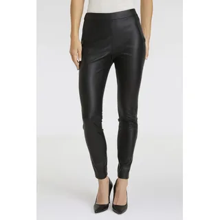 Leggings BOSS ORANGE "C_Taslimah Premium Damenmode" Gr. 38, N-Gr, schwarz (black) Damen Hosen High-Waist-Hosen mit seitlichem Reißverschluss
