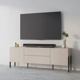 OTTO home Jukon Lowboard 200 cm Braun Metall/Melamin/Holzwerkstoff