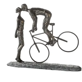 Casablanca by Gilde Dekofigur Skulptur Kiss me bronzefarben H. 30 cm,79621 - Bronze,