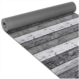 ANRO Küchenläufer Premium RANNA Läufer Küchenteppich Teppich Textil, Rund, Höhe: 3 mm, Textil grau Rund | Ø 65 cm x 3 mm