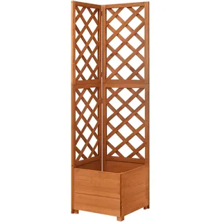 vidaXL Eck-Spalier mit Pflanzkasten 40 x 40 x 150 cm Grau