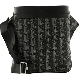 LACOSTE Umhängetasche The Blend Flat Crossover Bag Monogram Noir Gris