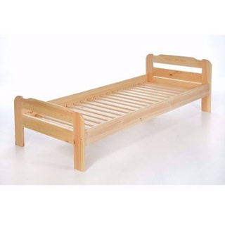 Einzelbett mit Lattenrost aus Kiefer massiv - 90x200 cm Massives Holz-Bett