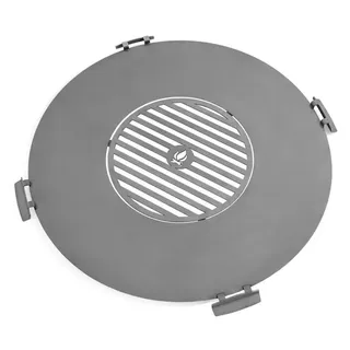 Cook King Feuerschale 78 cm Stahl silber