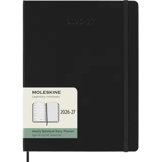 Moleskine 18 Monate Wochen Notizkalender XL Schwarz 2026/2027