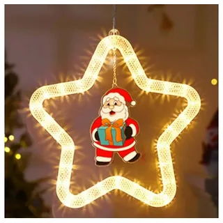 VIVIHEYDAY LED-Lichterkette LED Stern Weihnachtsbeleuchtung Fenster Innen Lichterkette, für Geburtstag Hochzeit Party Weihnachten Deko