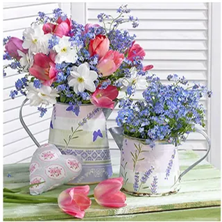 DCIDBEI 30x30CM 5D DIY Diamond Painting lila Blumen, Diamant Stickerei Blumenvase, Puzzle Diamant Liebe Romantische, Kristall Kunst Erwachsene für die Wanddekoration Wohnzimmer zu Hause