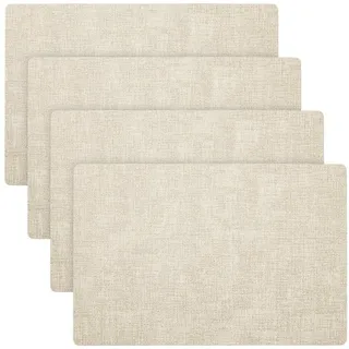 Erwin Müller Platzset Tischset "Elvas" 4er-Pack, abwaschbar Uni braun
