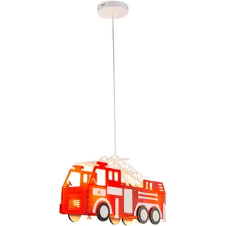 GLOBO Feuerwehr Auto 1-flg. E27 30 cm Rot/Schwarz