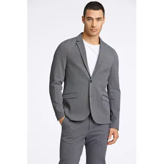 Sakko LINDBERGH, Herren, Gr. 3XL, grau (grau mix), Stoff, Obermaterial: 75% Polyester, 22% Viskose, 3% Elasthan, slim fit normal, tiefer V-Ausschnitt, 2-Knopf-Manschette mit Schlitz, Sakkos Sakko, mit Stretch