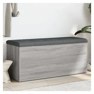 furnicato Truhenbank Sitzbank mit Stauraum 102x42x45 cm in Grau Sonoma, Holzwerkstoff, Gepolsterte Schuhbank mit Deckel und Scharnieren für den Flur grau 102 cm x 45 cm
