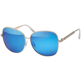 BEZLIT Eyewear Pilotenbrille Herren Piloten Sonnenbrille mit Metallrahmen (1-St) mit schwarzen Linsen blau