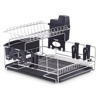 Zeller Abtropfgestell Geschirrabtropfständer 27272, Geschirr und Besteck, Metall, 49x29x40cm, schwarz