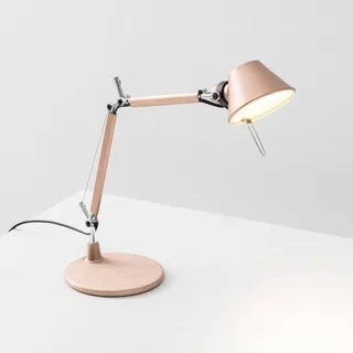 Artemide Schreibtischlampe Tolomeo Micro, kupfer, für Wohn- / Esszimmer, Aluminium, Design, Tischlampe - cm - cm - 73 cm