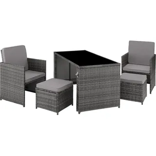 Tectake Palermo Set 4-tlg. Grau