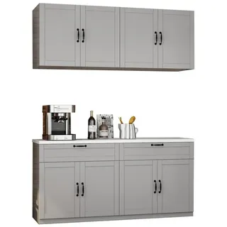 FUFU&GAGA Küchenbuffet Küchenschrank, 160*44*80cm grau