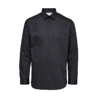 Selected Homme Herren Freizeithemd SLHREGETHAN Regular Fit Schwarz 16086754 XXL