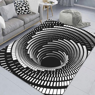 NURCIX 3D optische Illusion Teppich, Bunte Wirbel Trippy realistische Bereich Teppiche, rutschfest waschbar Teppich für Wohnzimmer Schlafzimmer dekorative Fußmatten,M-200x300cm(79x118inch)