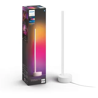 Philips Hue Gradient Signe Tischleuchte, Lichtsäule, Weiß | White & Color Ambiance, 16 Mio. Farben, Farbverläufe, LED Stehleuchte, 2550 lm, Dimmbar, App- und Sprachsteuerung, Smart Home