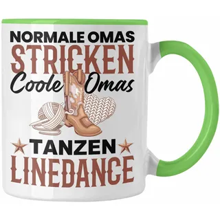 Trendation - Oma Linedance Tasse Geschenk Coole Oma Line Dance Tänzerin Geschenkidee (Grün)
