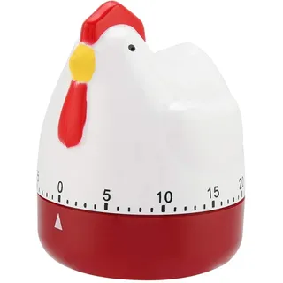 Mechanisch Kochtimer 60 Minuten Küchentimer mit Lautem Alarm, Keine Batterien Erforderlich Hühner Form ABS Manueller Eieruhren Mechanischer Timer für Hause Backen