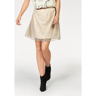 YESET Minirock Damen Minirock Spitze Rock Mini Skirt Spitzenrock creme 718829 40