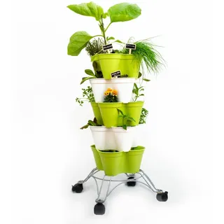 Hexagro Pflanzkübel-Set Poty S, hydoponisches Gartenset mit Bewässerungssystem