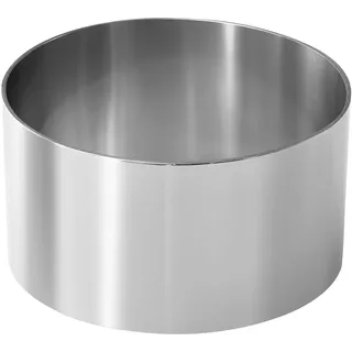 Fackelmann Dessert-/Vorspeisenringe, Speiseringe aus Edelstahl, Anrichteringe für tolle Essenskreationen (Farbe: Silber), Menge: 2 Stück