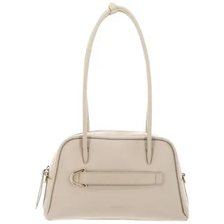 Coccinelle Paki Schultertasche Leder Beige/Weiß